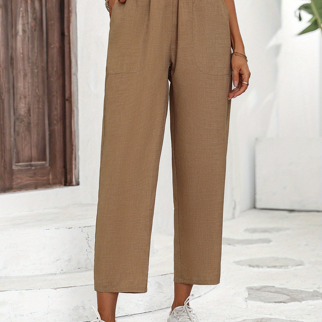 Minimalist Wide Leg High Waist Pants