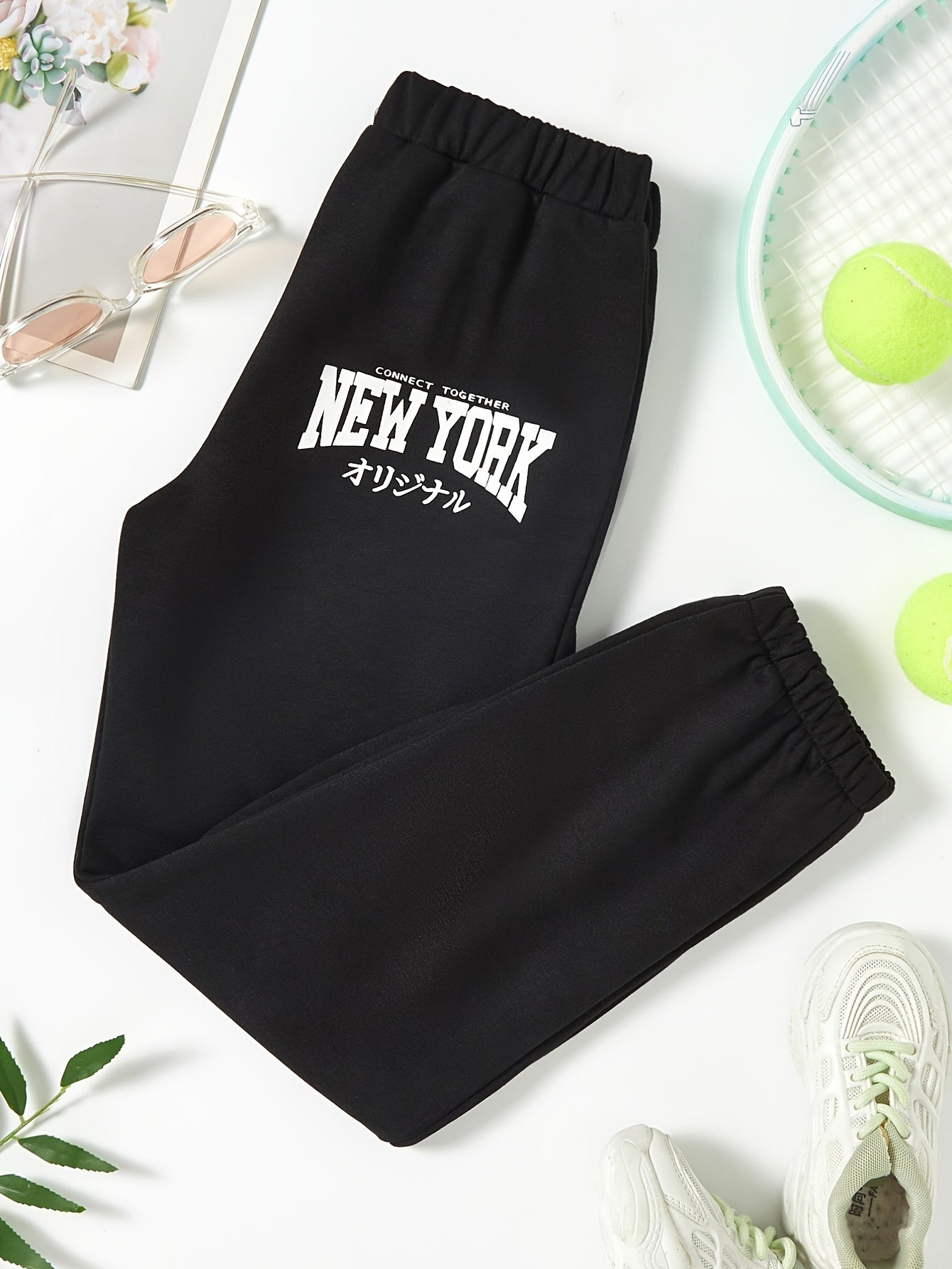 Girls Letter YORK Joggers Sweatpants Kids Clothes