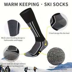 Warm Knee High Ski Socks Thick Padded Sports Socks
