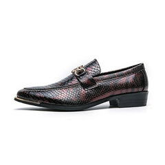 Textured Loafer Shoes Men's Almond Toe Slip-On Spring Summer