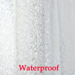 Waterproof 3D Shower Curtain with Metal Grommet, Thickened Fabric