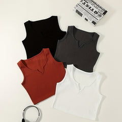 4 Pack Y2K Sleeveless Crop Tank Tops for Summer