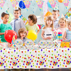 41pcs Birthday Party Table Decorations Including Table Cloth Napkins Plates