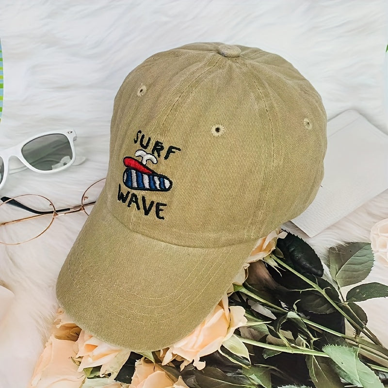 Unisex Adjustable Baseball Cap with Letter Embroidery