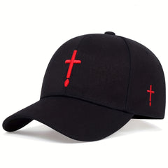 Men's Water Drop Cross Baseball Cap Adjustable Hat