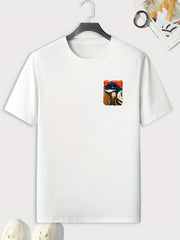 Men's Pattern Print Sports T-Shirt for Fitness Activities