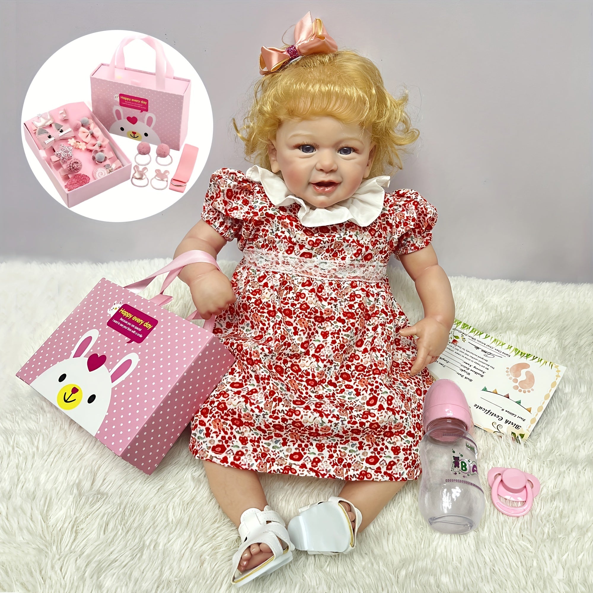 55 Doll With Clip Reborn Dolls Painted Lifelike Reborn Dolls With Rooted Hair