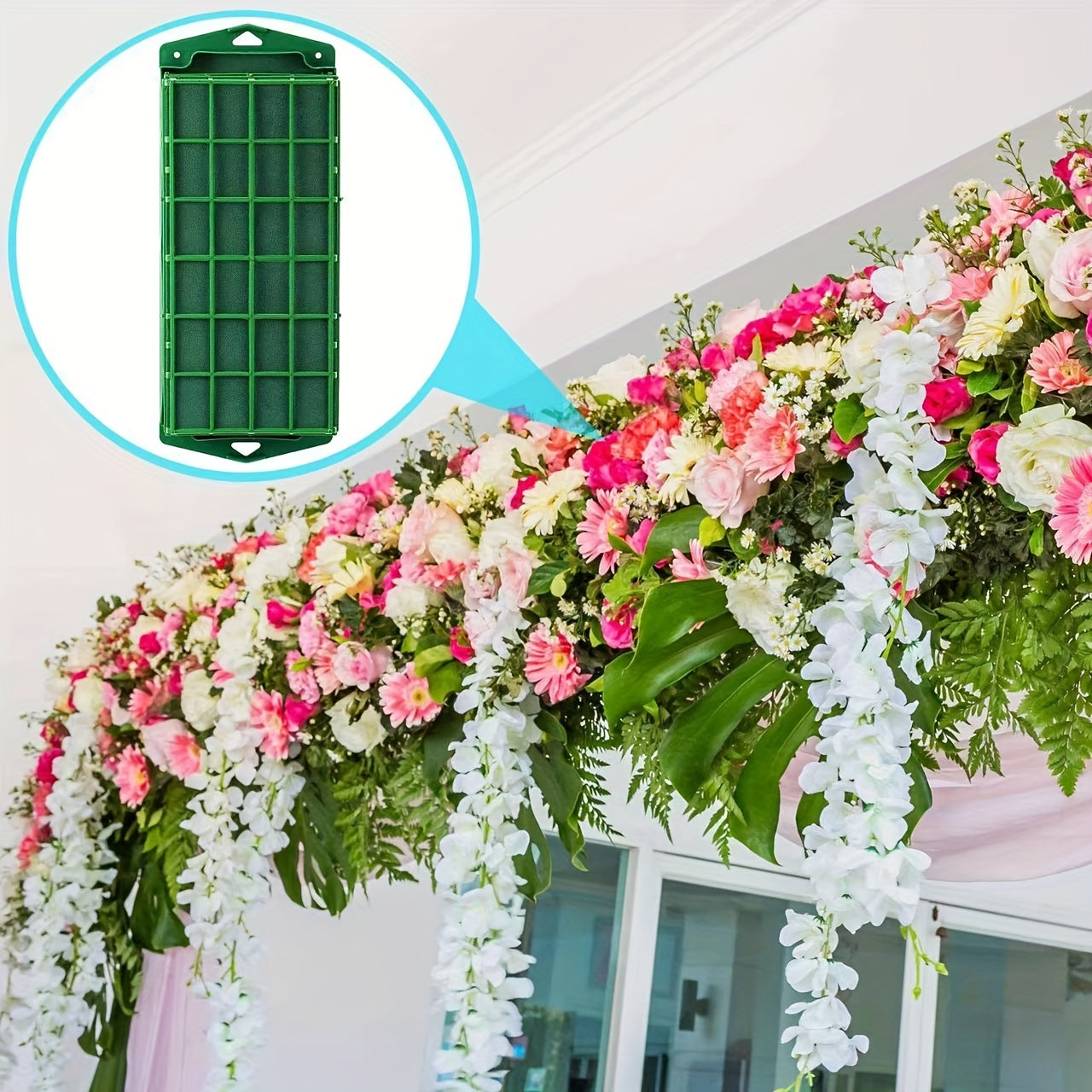 2pcs Rectangular Flower Foam Cage Holder for Floral Arrangement