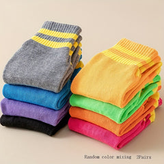 5 Pairs Boy's Non Slip Socks Block Bottom Rubber Dot Comfy Breathable Unisex
