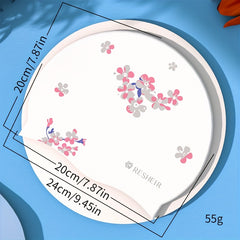 Flower Pattern Silicone Swim Cap, Waterproof, Comfortable