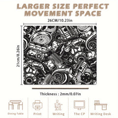 Automobile Car Parts Non Slip Rubber Mouse Pad 30x70cm
