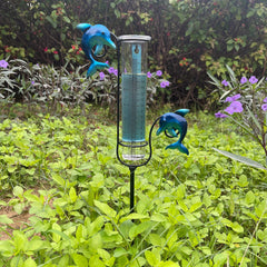 Dolphin Rain Gauge Frost Proof Outdoor Metal Frame