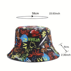 Men's Bright Abstract Pattern Fisherman Hat Outdoor Bucket Hat