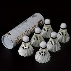 6pcs No 5 Badminton Shuttlecocks for Training & Entertainment