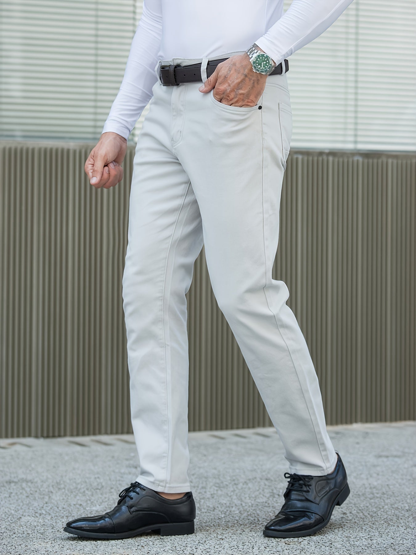 Men's Casual Straight Fit Business Pants