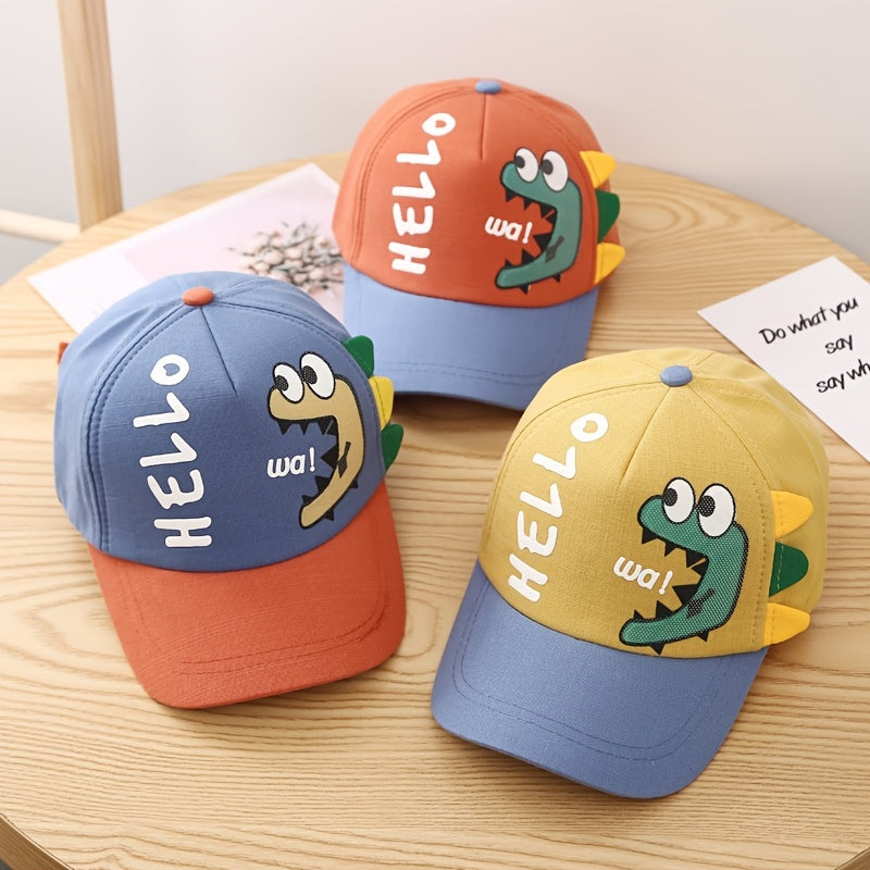 Dinosaur Embroidery Kids Baseball Cap Sun Protection Hat