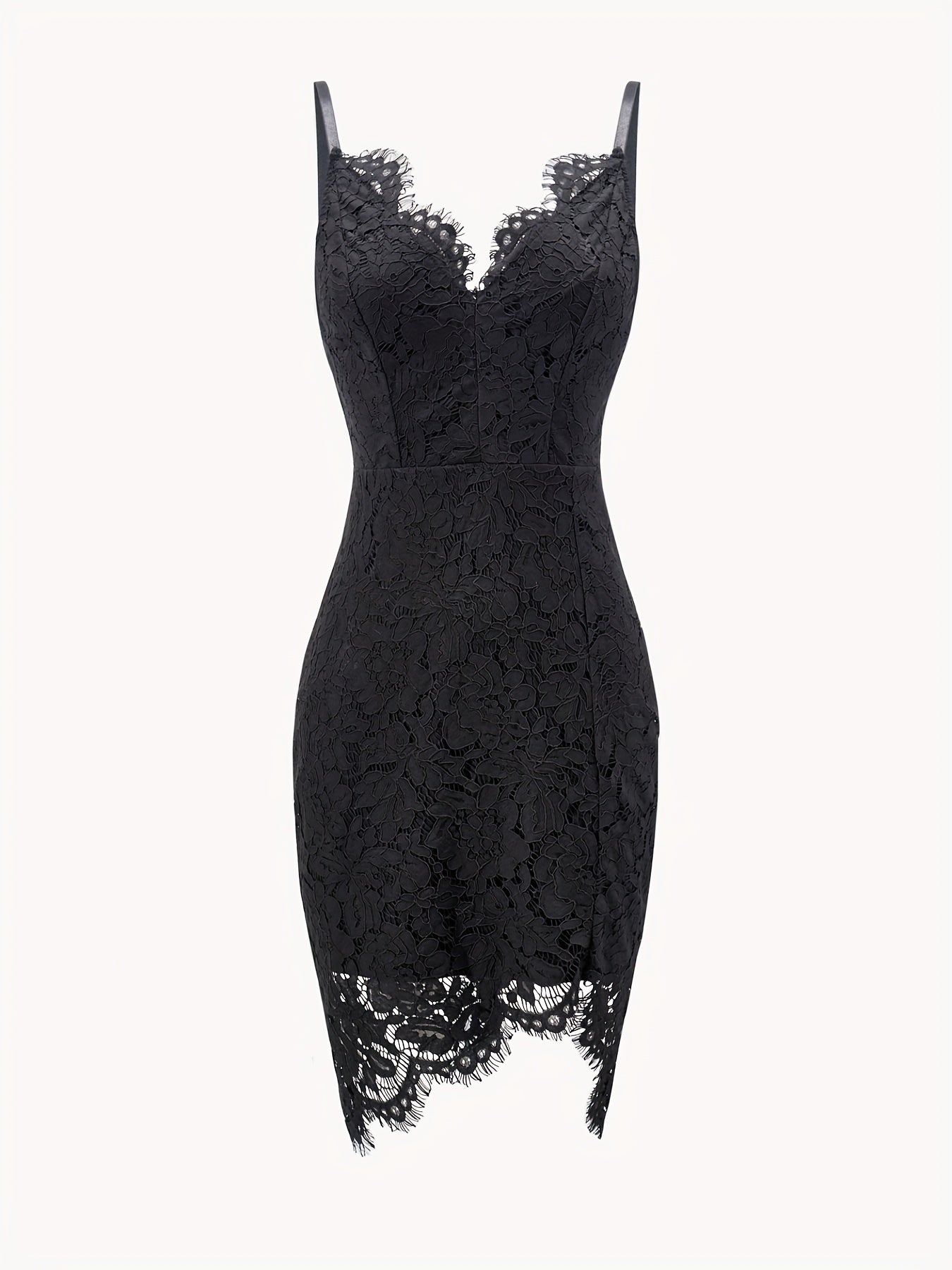 Lace Cami Bodycon Party Dress Spaghetti Sleeveless Women's Clothing