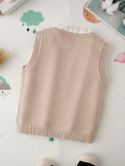 Cute Rabbit Embroidery Vest for Baby Girls