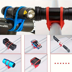 Bike Flashlight Mount Easy Installation Durable Silicone Band