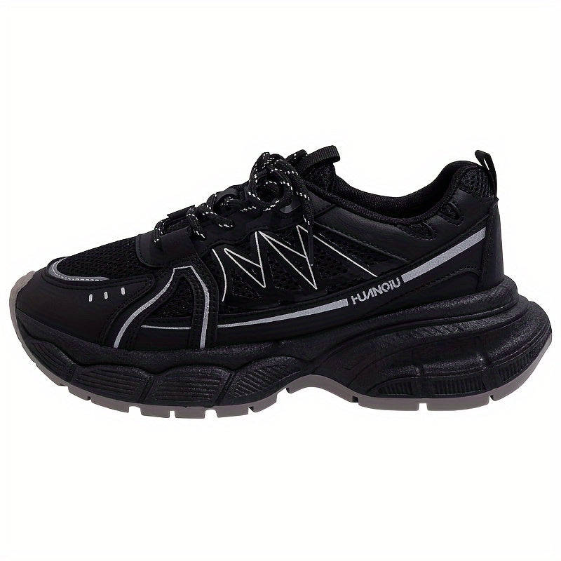 HUANQIU Women's Lace up Chunky Running Shoes