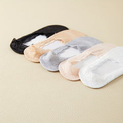 5 Pairs Floral Lace No Show Socks for Women