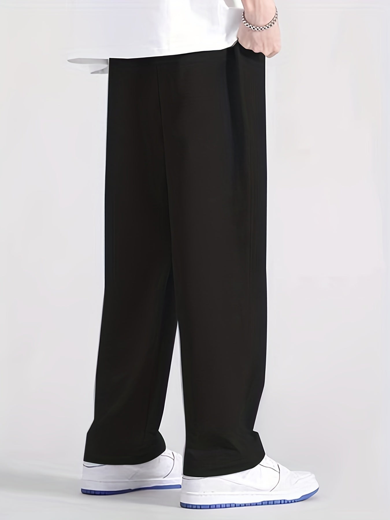 Men's Letter Print Joggers Casual Loose Fit Drawstring Pants