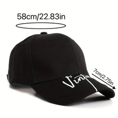Vintage Embroidery Couple Baseball Cap Solid Cotton Sun Hat Adjustable