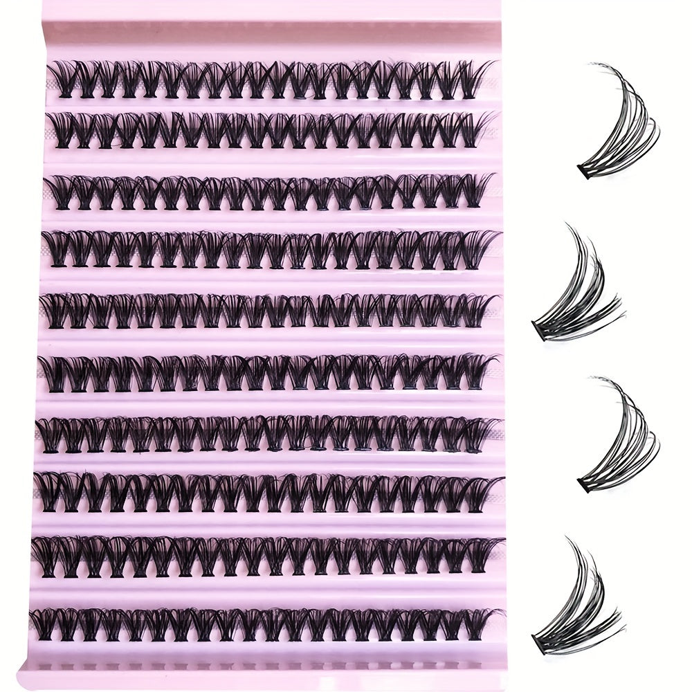 200pcs 10mm 12mm 14mm D Curling Cluster Lashes