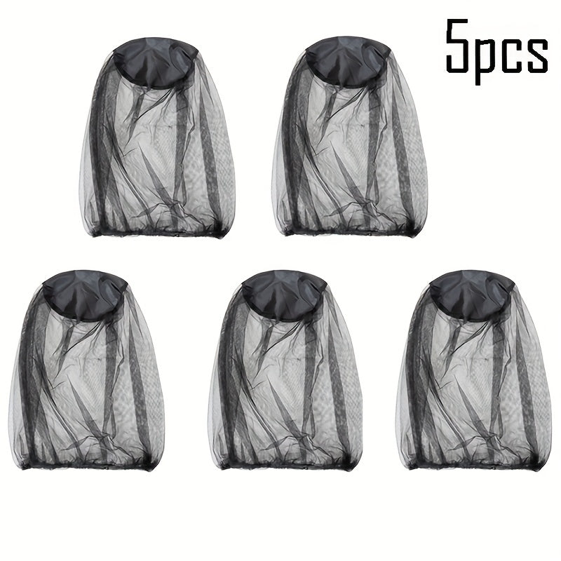 5pcs Mosquito Head Net Hat Lightweight Outdoor Bug Protection