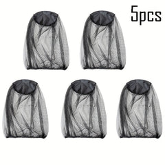 5pcs Mosquito Head Net Hat Lightweight Outdoor Bug Protection