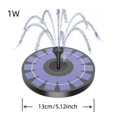 Solar Fountain Pump 1.5W with 6 Nozzles