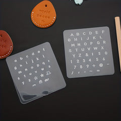 3pcs Leather Printing Plastic Transparent Letter Stamp DIY Tools
