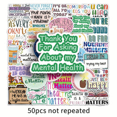 50pcs Mental Health Graffiti Stickers DIY Creative Toys