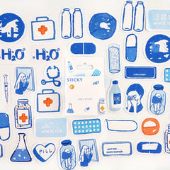 46pcs Cartoon Stickers Kids Journal Decor Small Pattern Stickers