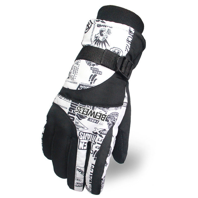 Men's Windproof Thermal Ski Gloves for Outdoor Activities