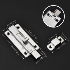 Stainless Steel Double-Headed Door Bolt Push-Pull Lock Barrel Bolt Lock Buckle
