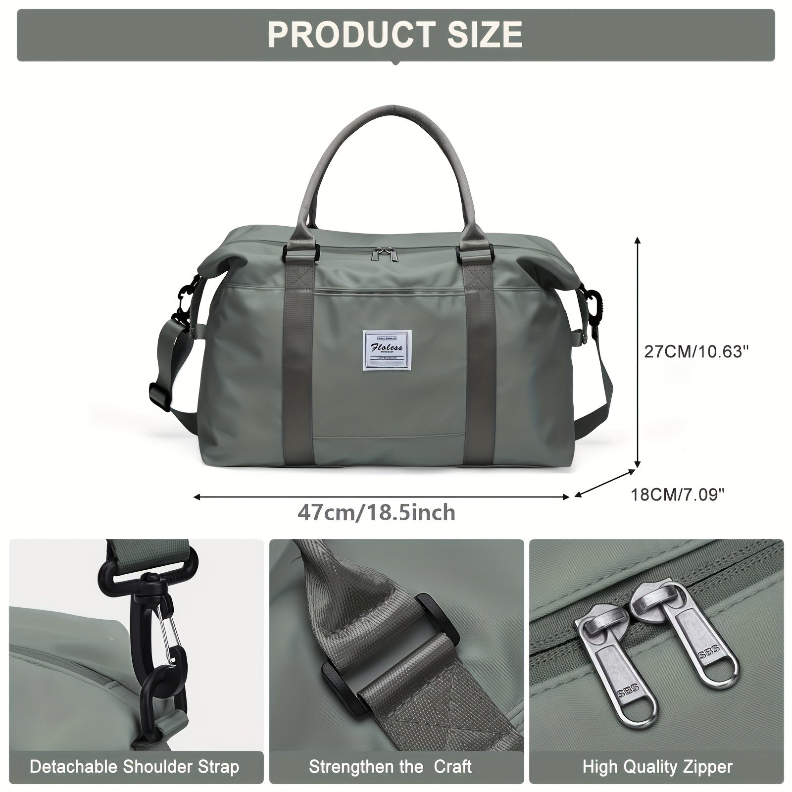 Portable Travel Bag Large Capacity Storage Lightweight Foldable Luggage