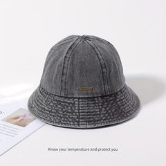 Denim Bucket Hat Men's Women's Versatile Retro Basin Hat