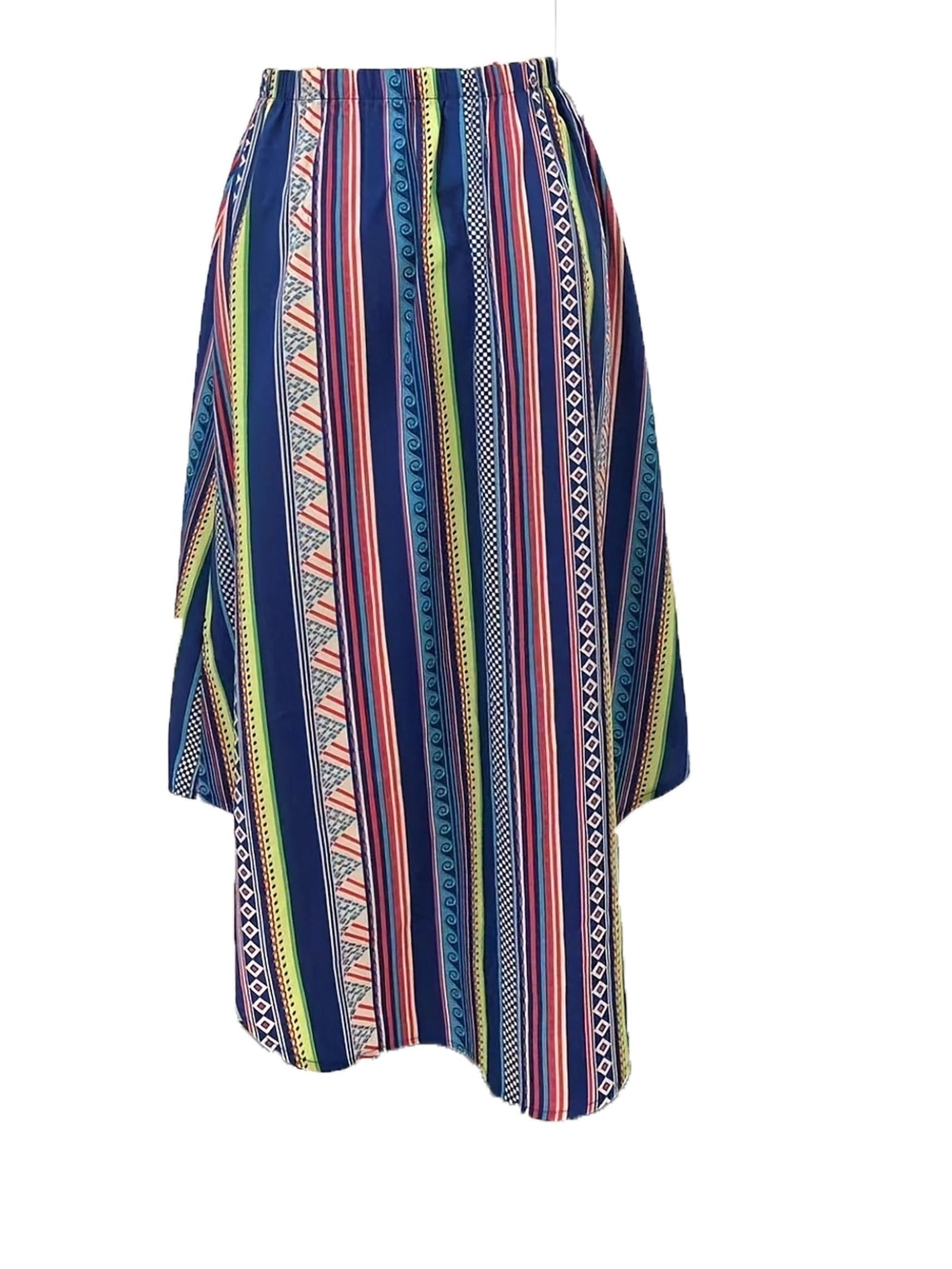 Geo Print Drawstring Skirt for Women