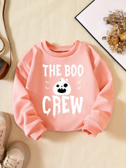 Girls' Halloween Graphic Sweatshirt - The Boo Crew
