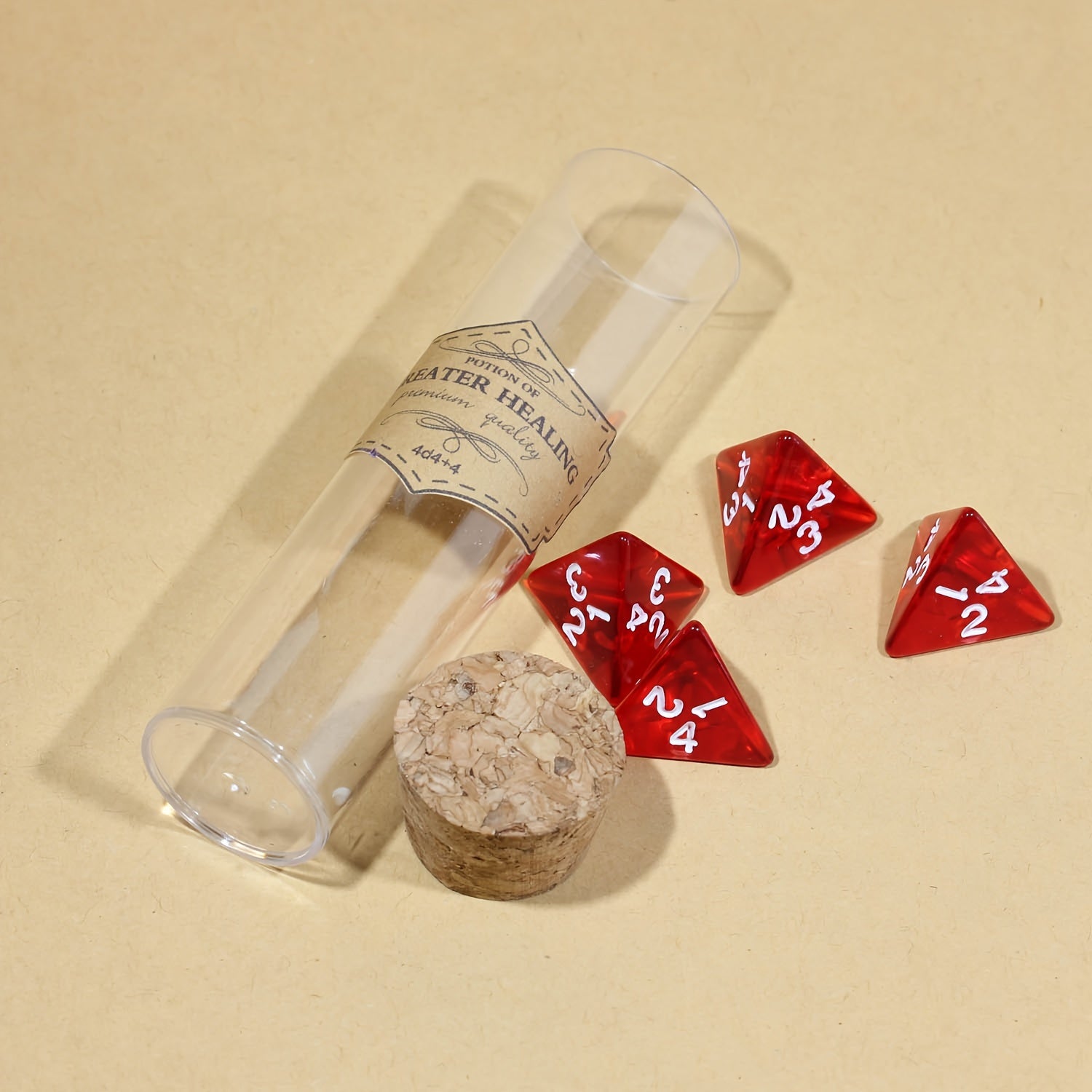 Healing Potion Series Red Polyhedral Dice Set