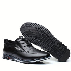 Men's Round Toe Formal Shoes Wear resistant Non Slip Smart Casual Shoes