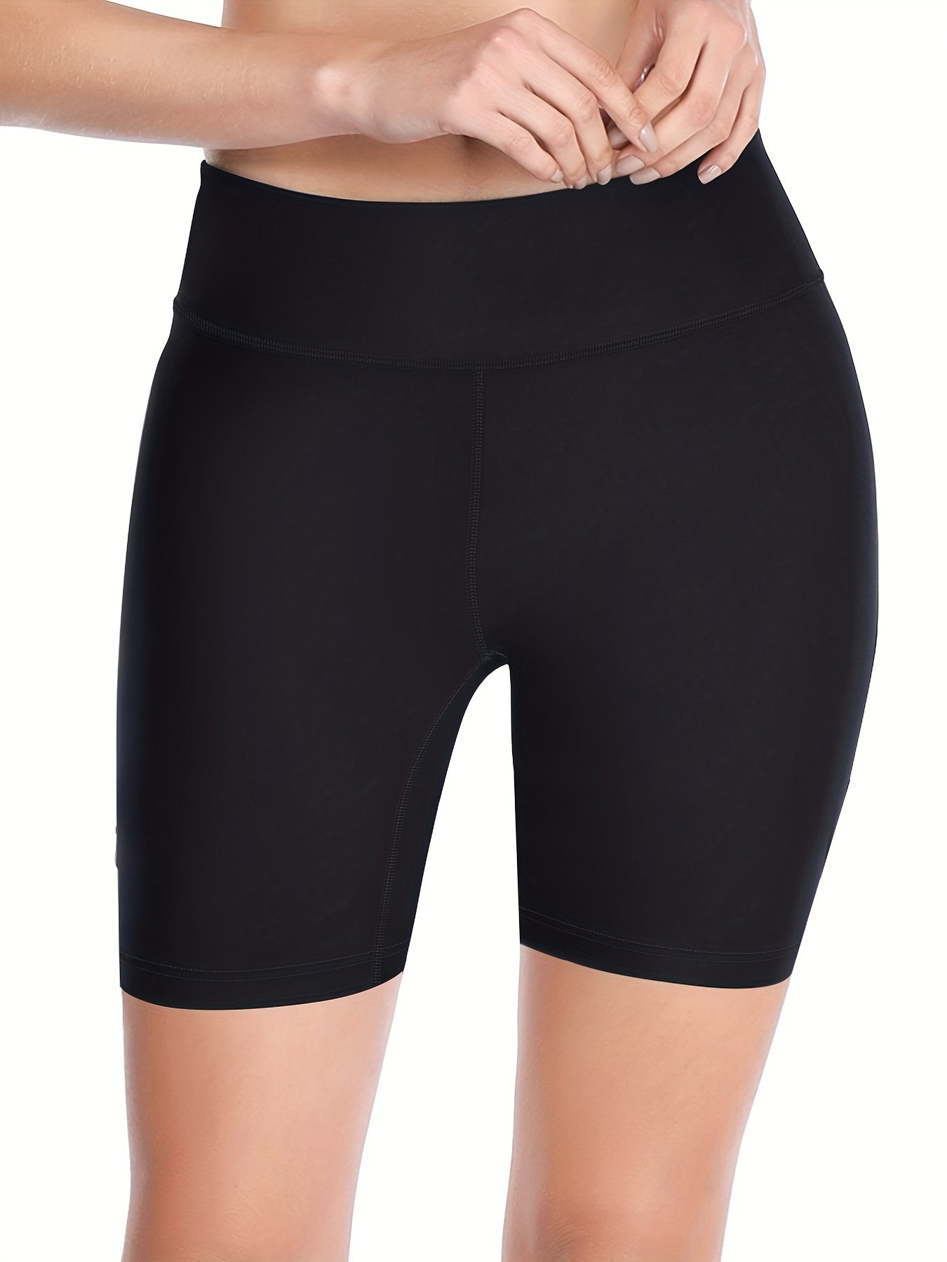 Women's Solid Tight Shorts for Yoga and Running