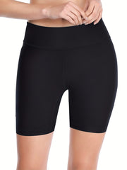 Women's Solid Tight Shorts for Yoga and Running