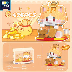 UKBOO Cat Building Blocks Animal Series DIY Micro Block Toy Anime Cartoon Model