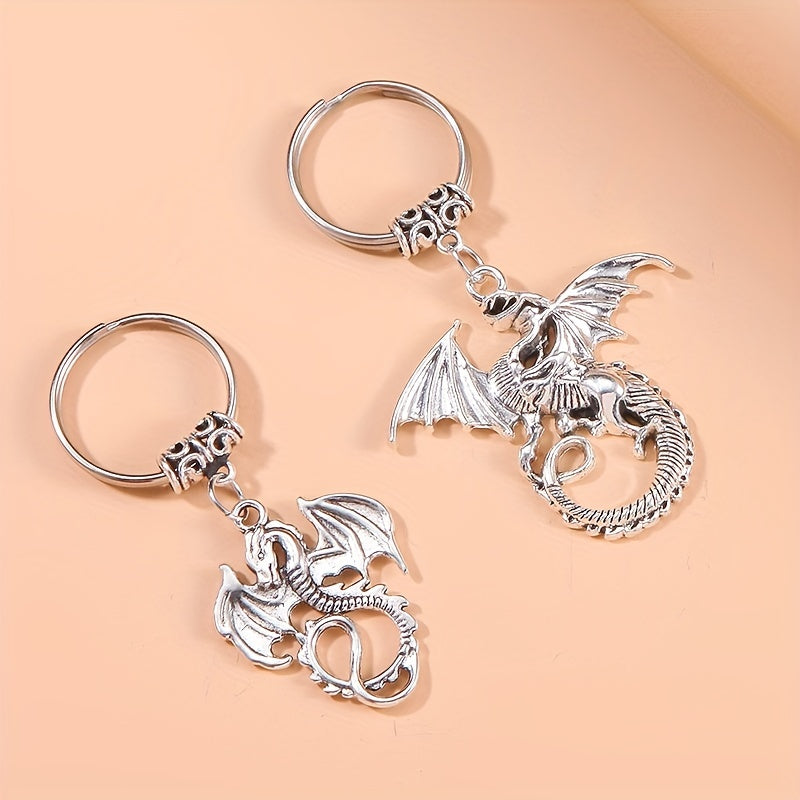 Viking Dragon Keychain Retro Animal Key Ring Purse Bag Car Key Charm Gift