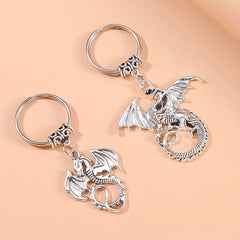 Viking Dragon Keychain Retro Animal Key Ring Purse Bag Car Key Charm Gift