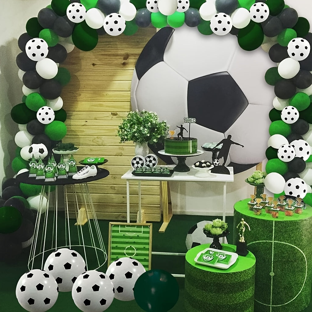 Football Balloon Arch Kit - Green & Balloons Garland for Birthday & Anniversary