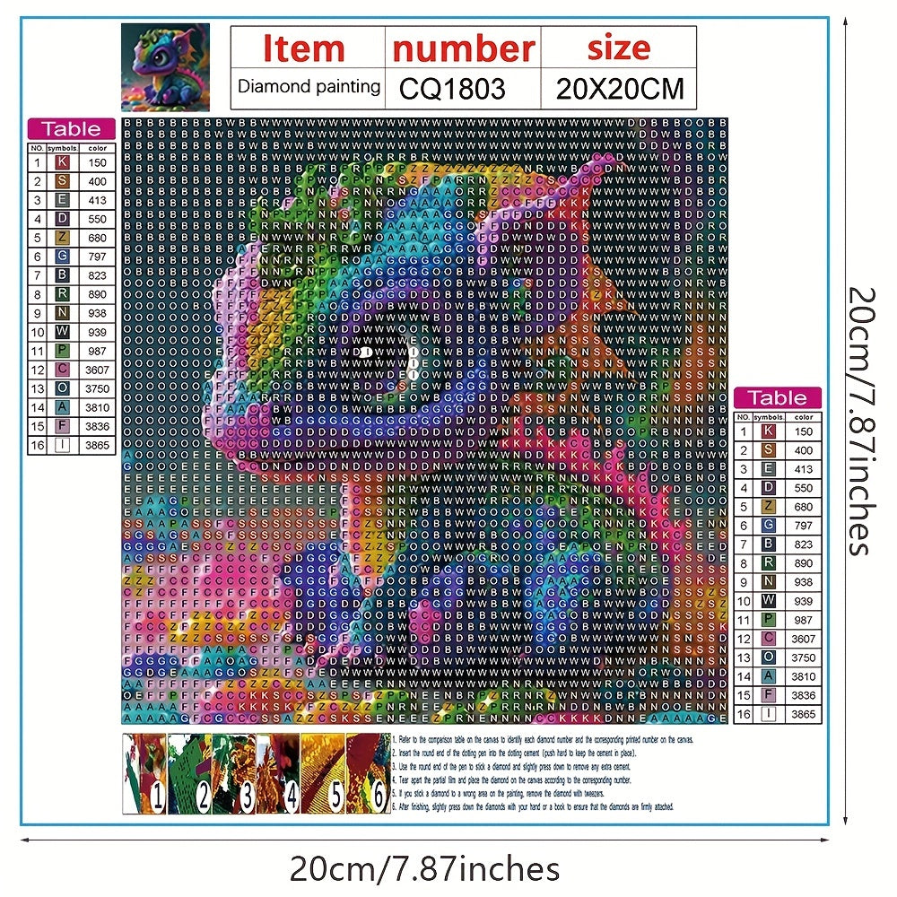 Dragon Baby Diamond Painting Tools - 5D DIY Round Full Diamond Kit