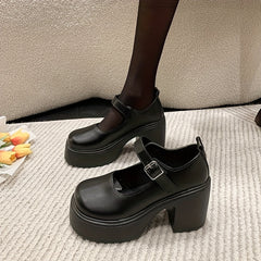 Women's Platform High Heel Mary Jane Pumps